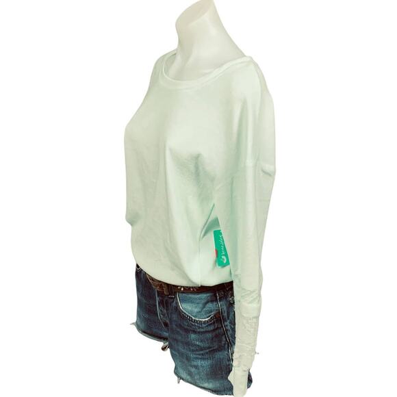 Honeydew Pastel Green Fleece Sweatshirt SMALL Oversized Loungewear Soft NEW - Picture 3 of 5